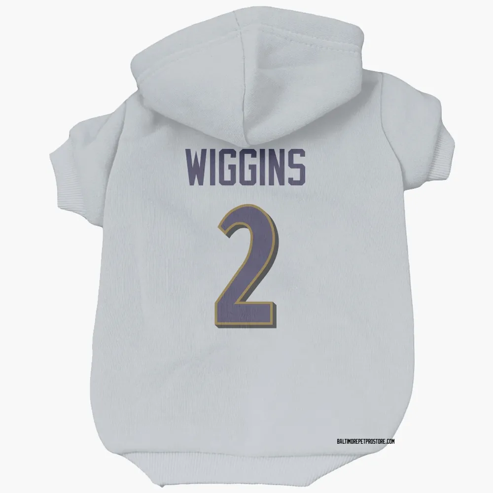 Baltimore Ravens Nate Wiggins White Pet Hoodie for Dog & Cat