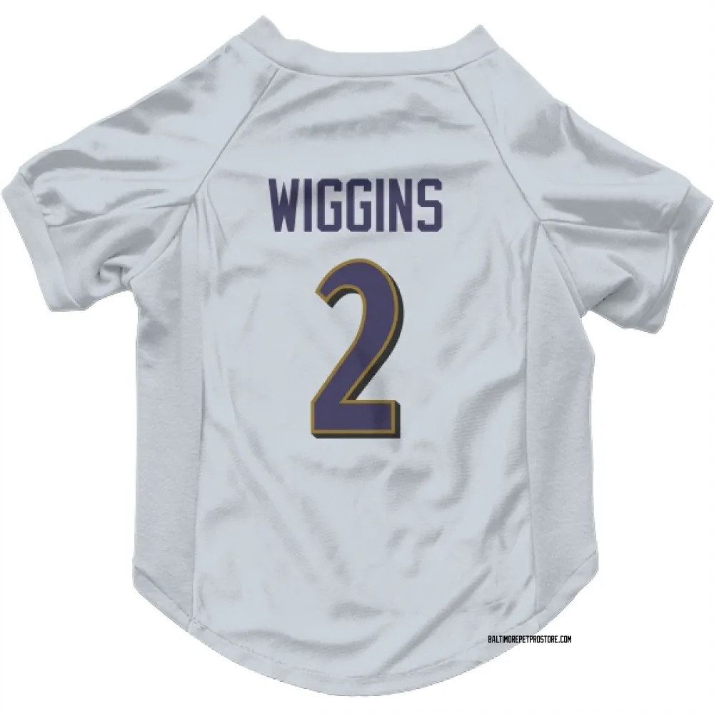 Baltimore Ravens Nate Wiggins White Pet Jersey for Dog & Cat