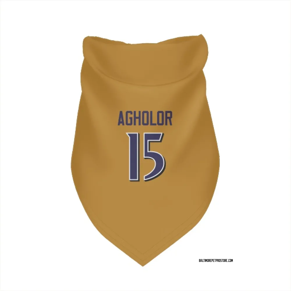 Baltimore Ravens Nelson Agholor Gold Pet Bandana for Dog & Cat