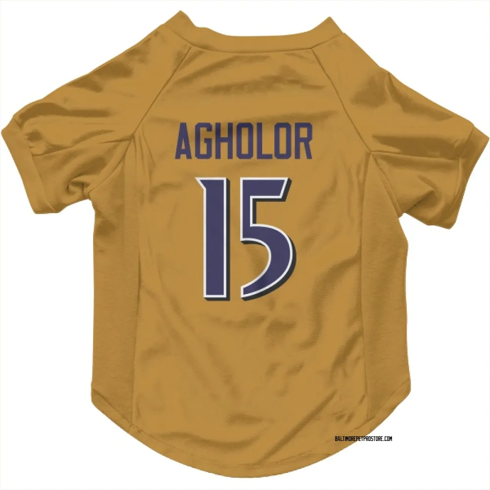 Baltimore Ravens Nelson Agholor Gold Pet Jersey for Dog & Cat