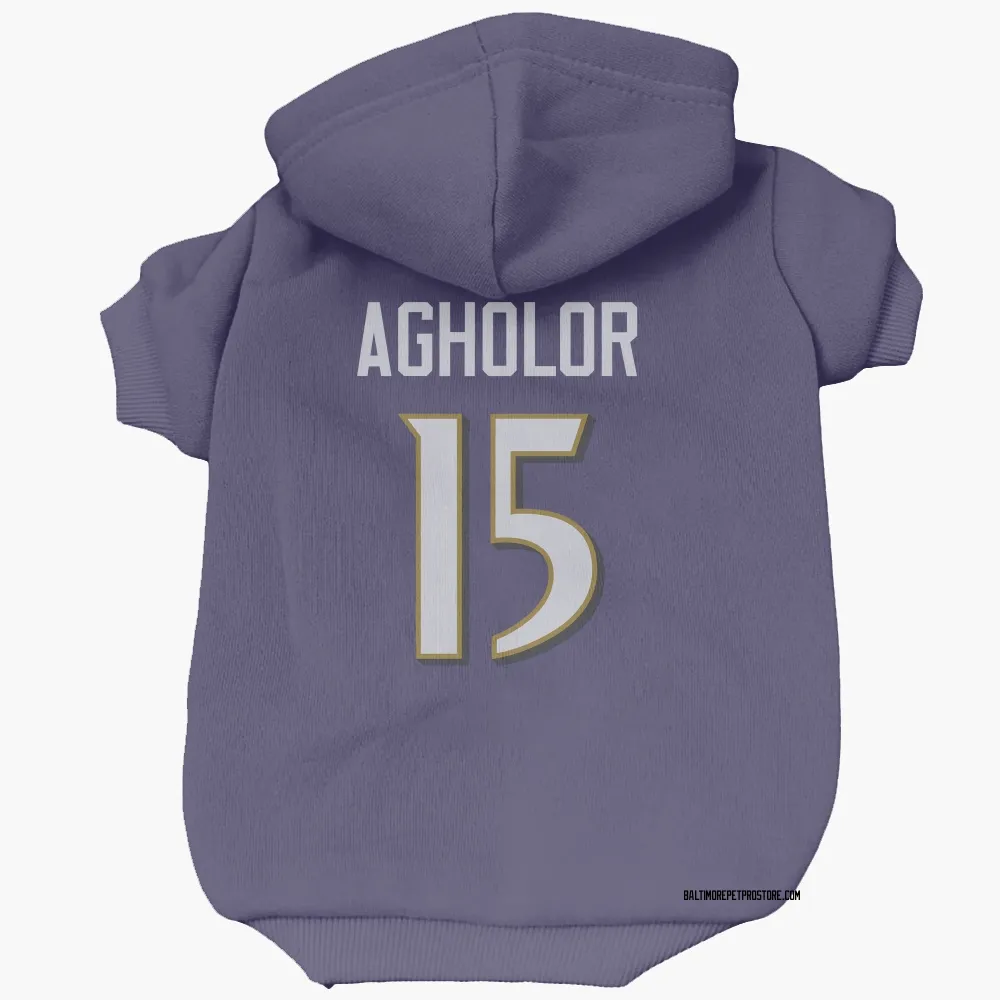 Baltimore Ravens Nelson Agholor Purple Pet Hoodie for Dog & Cat