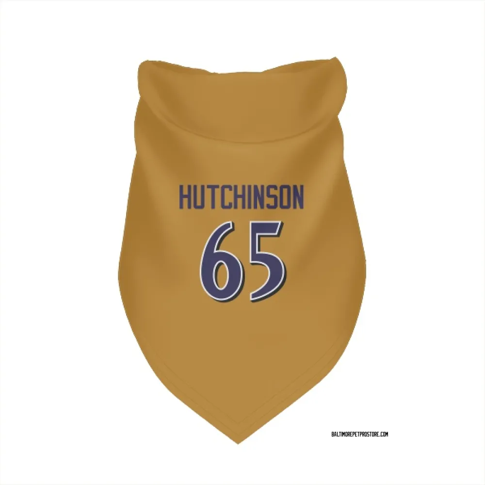 Baltimore Ravens Ozzie Hutchinson Gold Pet Bandana for Dog & Cat