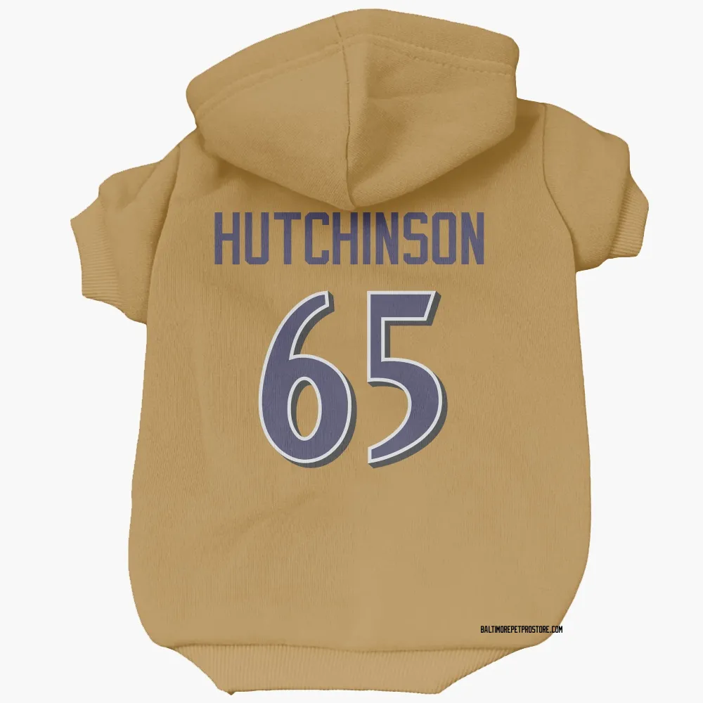 Baltimore Ravens Ozzie Hutchinson Gold Pet Hoodie for Dog & Cat