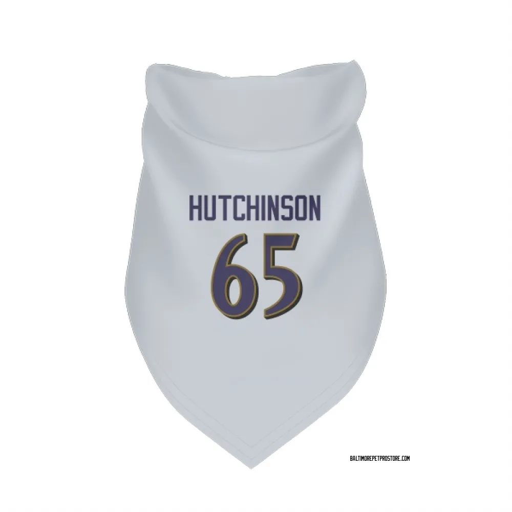 Baltimore Ravens Ozzie Hutchinson White Pet Bandana for Dog & Cat