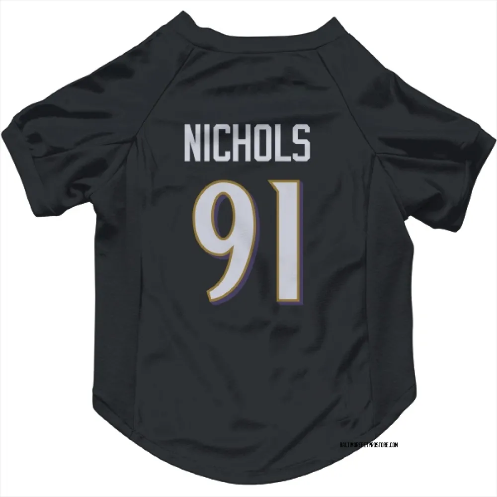 Baltimore Ravens Rayshad Nichols Black Pet Jersey for Dog & Cat