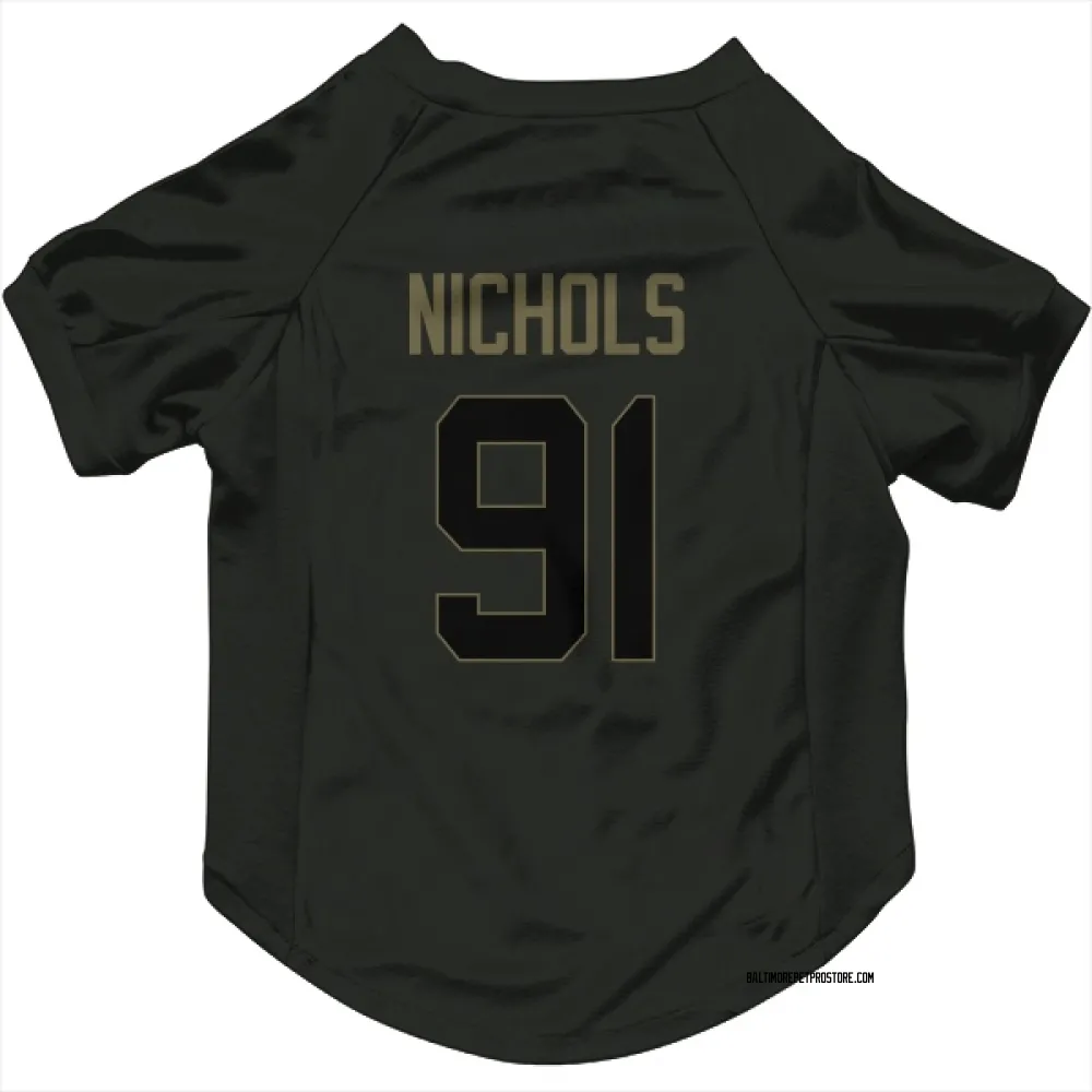 Baltimore Ravens Rayshad Nichols Black Service Pet Jersey for Dog & Cat