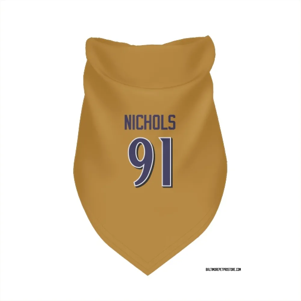Baltimore Ravens Rayshad Nichols Gold Pet Bandana for Dog & Cat