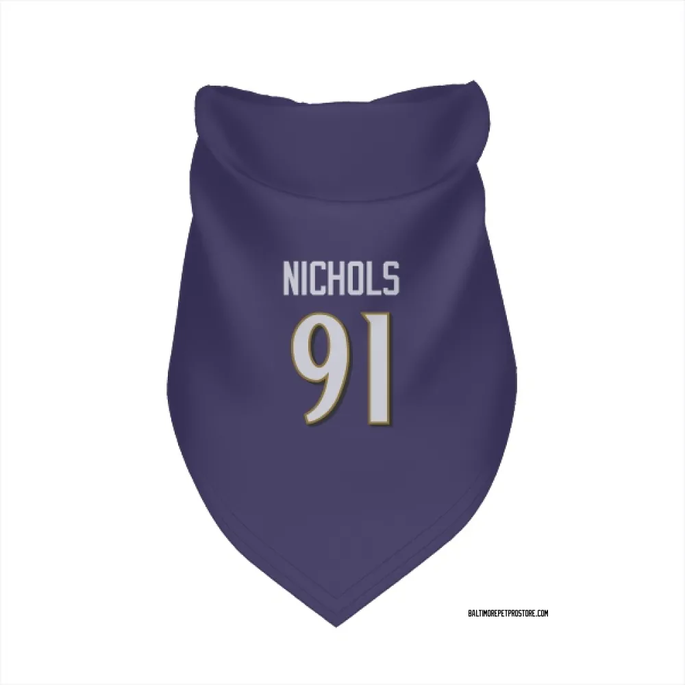 Baltimore Ravens Rayshad Nichols Purple Pet Bandana for Dog & Cat