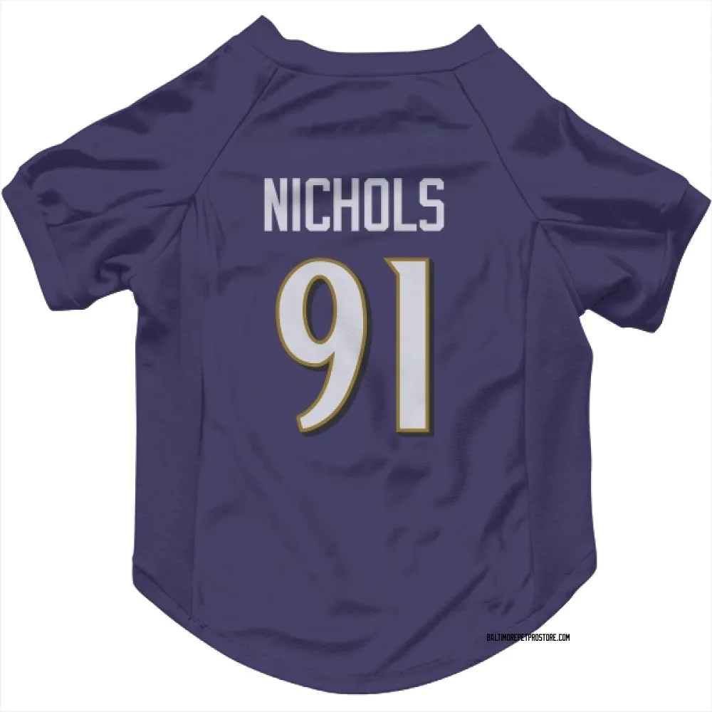 Baltimore Ravens Rayshad Nichols Purple Pet Jersey for Dog & Cat