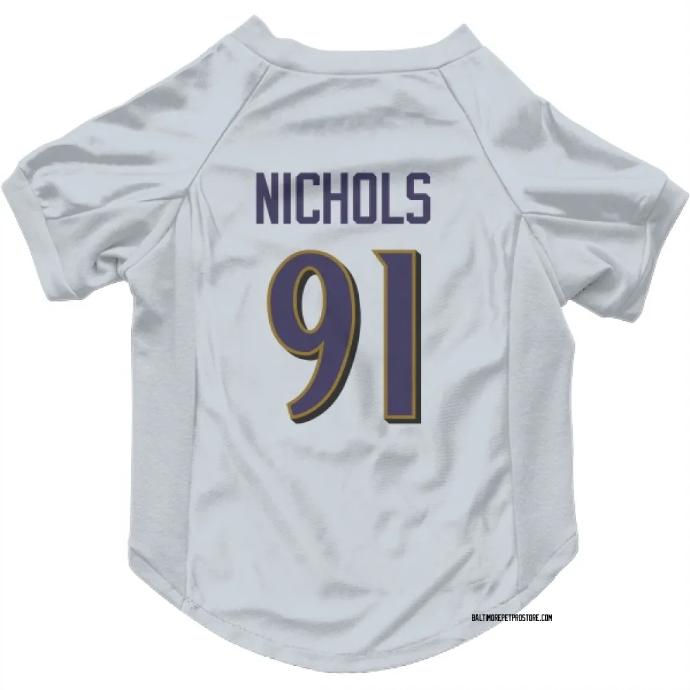 Baltimore Ravens Rayshad Nichols White Pet Jersey for Dog & Cat