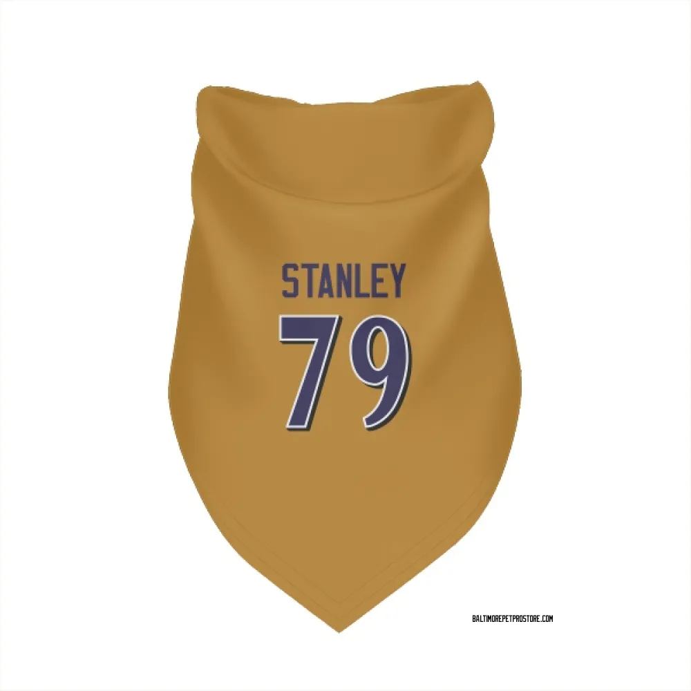 Baltimore Ravens Ronnie Stanley Gold Pet Bandana for Dog & Cat