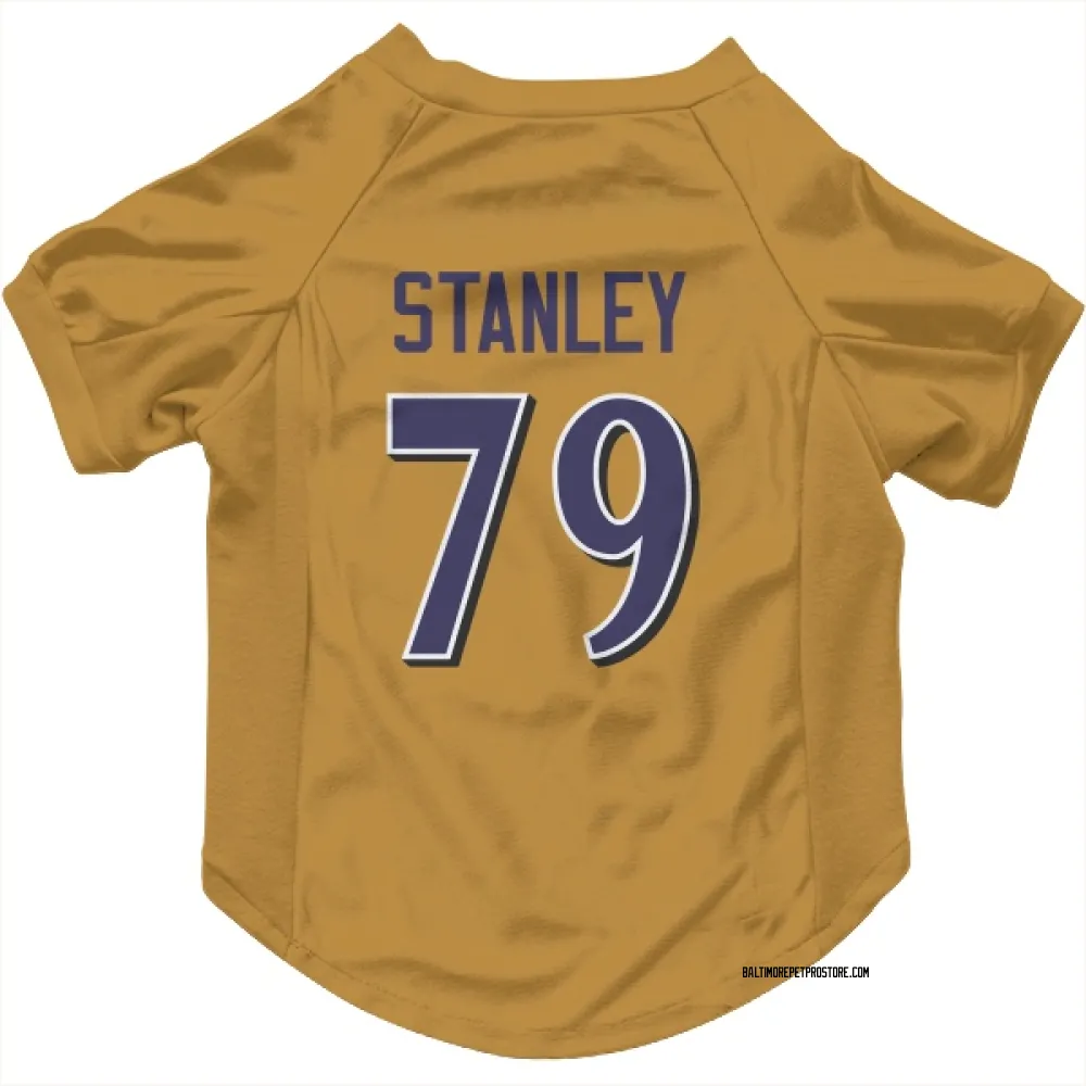 Baltimore Ravens Ronnie Stanley Gold Pet Jersey for Dog & Cat
