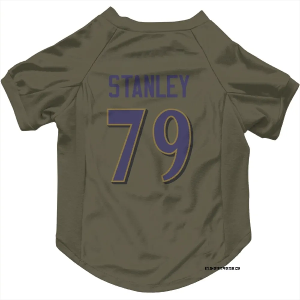 Baltimore Ravens Ronnie Stanley Olive Pet Jersey for Dog & Cat