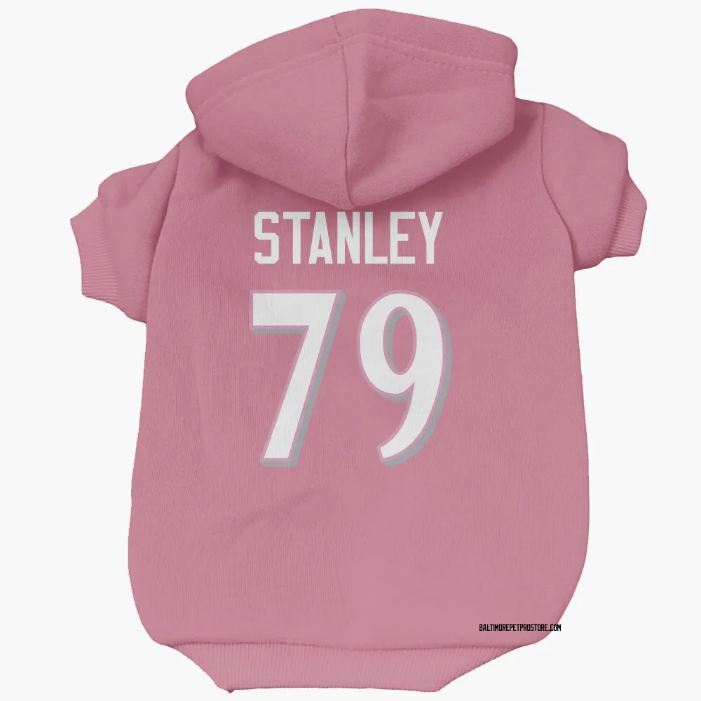 Baltimore Ravens Ronnie Stanley Pink Pet Hoodie for Dog & Cat