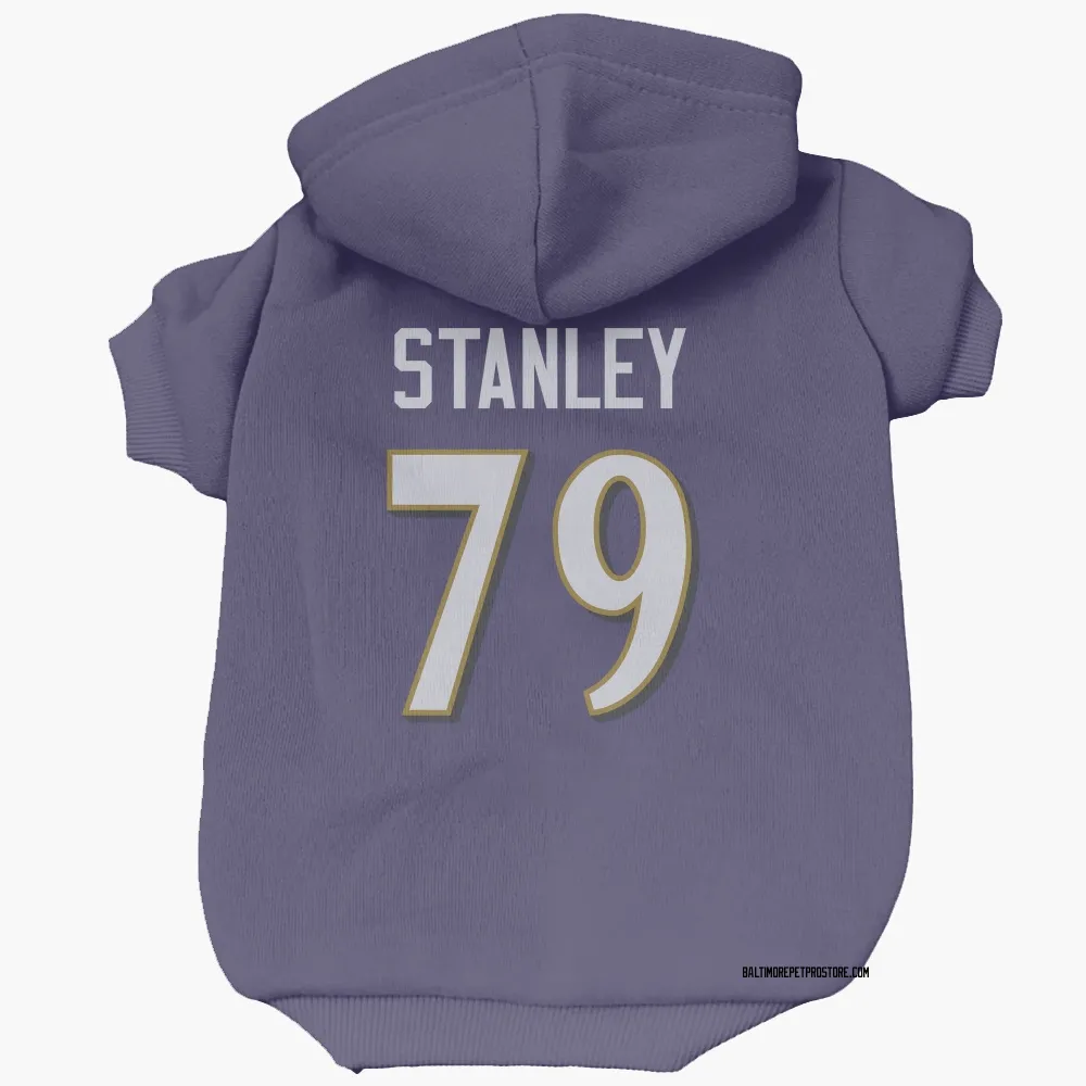Baltimore Ravens Ronnie Stanley Purple Pet Hoodie for Dog & Cat