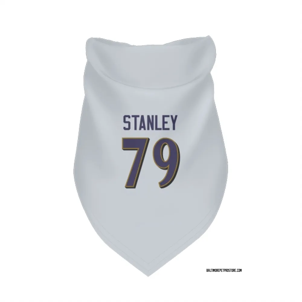 Baltimore Ravens Ronnie Stanley White Pet Bandana for Dog & Cat