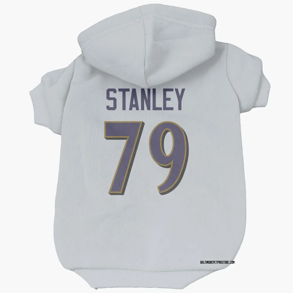 Baltimore Ravens Ronnie Stanley White Pet Hoodie for Dog & Cat
