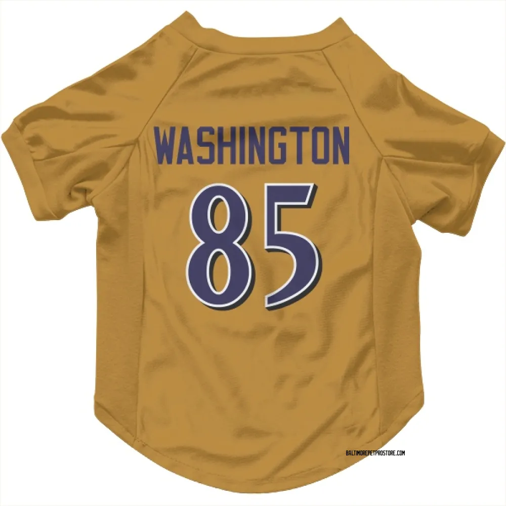 Baltimore Ravens Scotty Washington Gold Pet Jersey for Dog & Cat