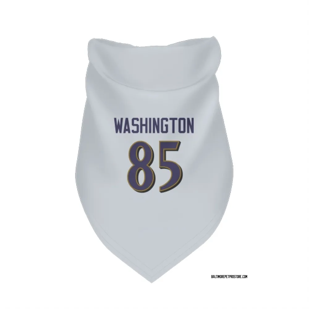 Baltimore Ravens Scotty Washington White Pet Bandana for Dog & Cat