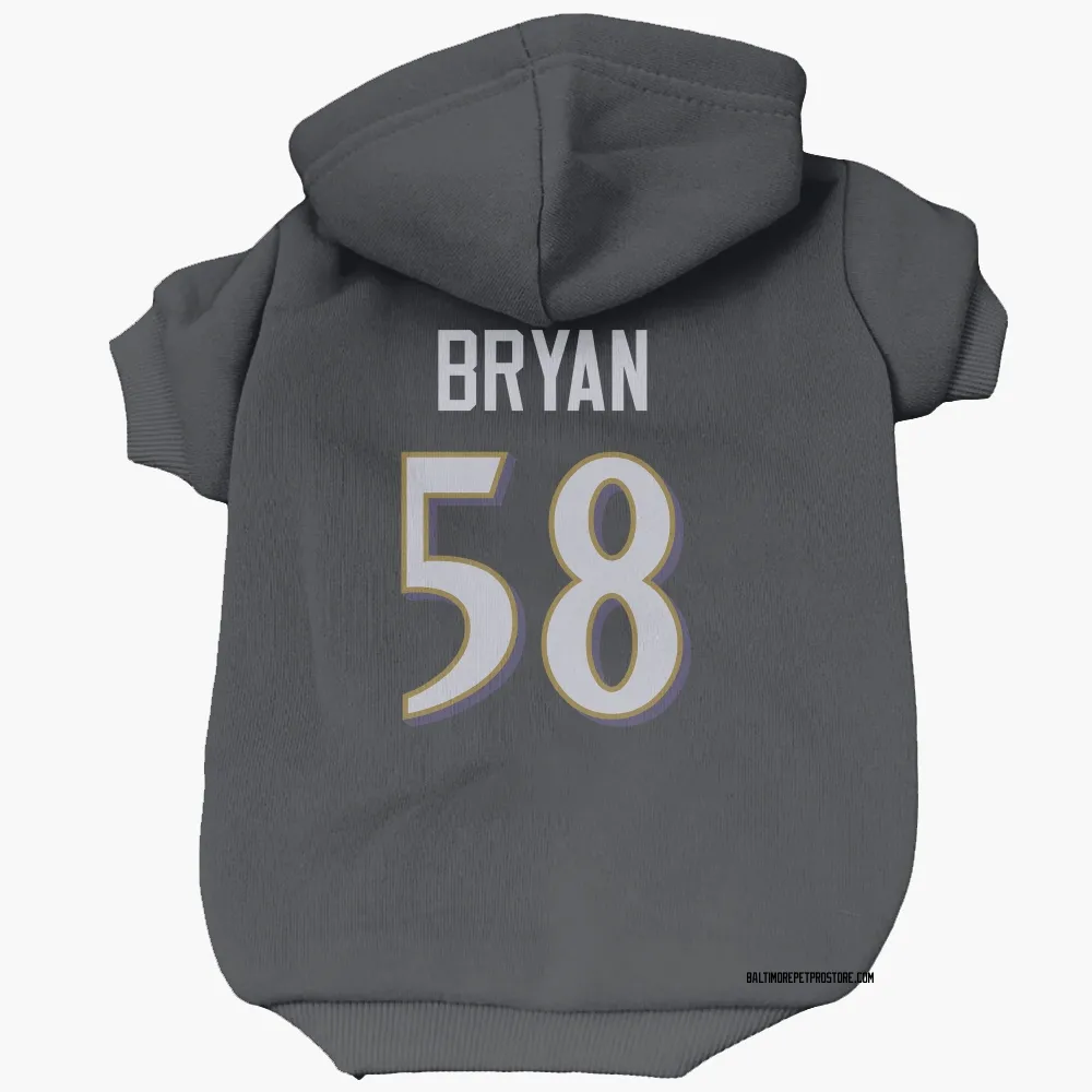 Baltimore Ravens Taven Bryan Black Pet Hoodie for Dog & Cat