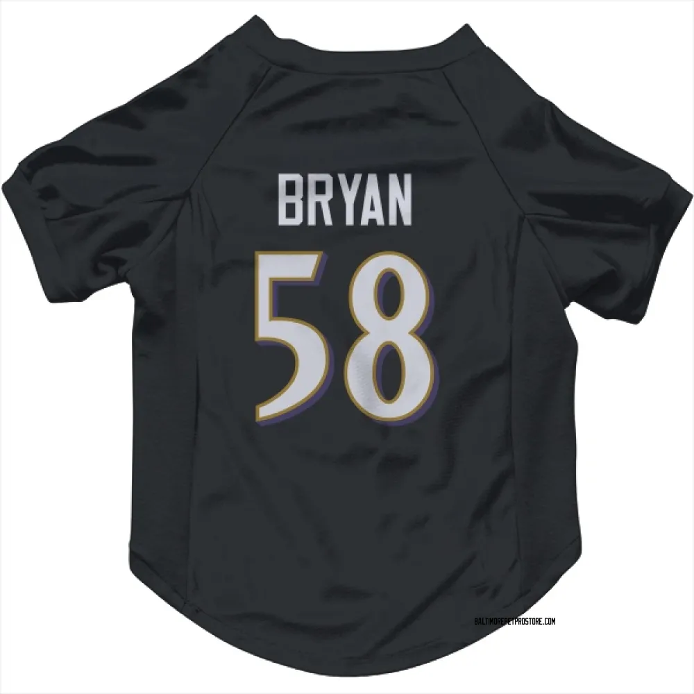 Baltimore Ravens Taven Bryan Black Pet Jersey for Dog & Cat