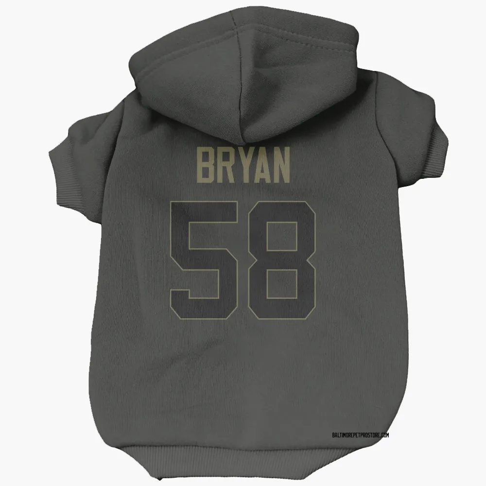 Baltimore Ravens Taven Bryan Black Service Pet Hoodie for Dog & Cat
