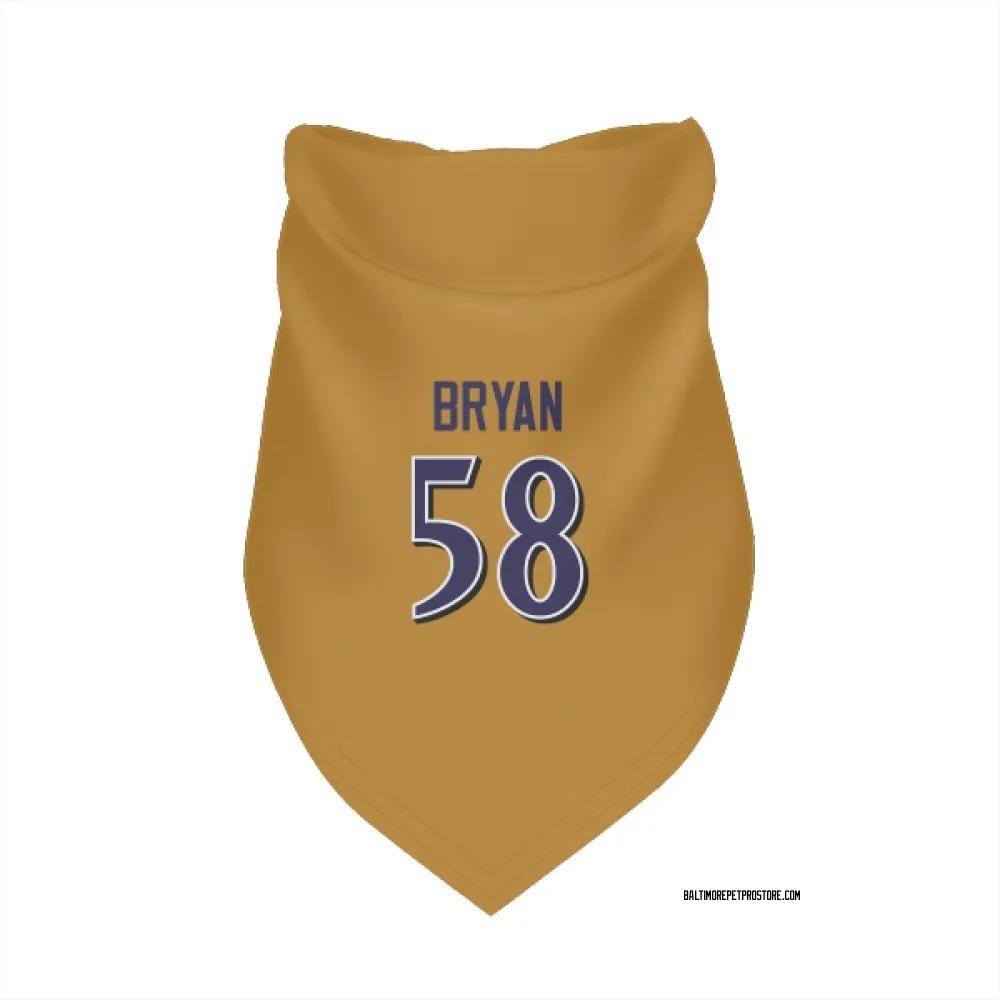 Baltimore Ravens Taven Bryan Gold Pet Bandana for Dog & Cat
