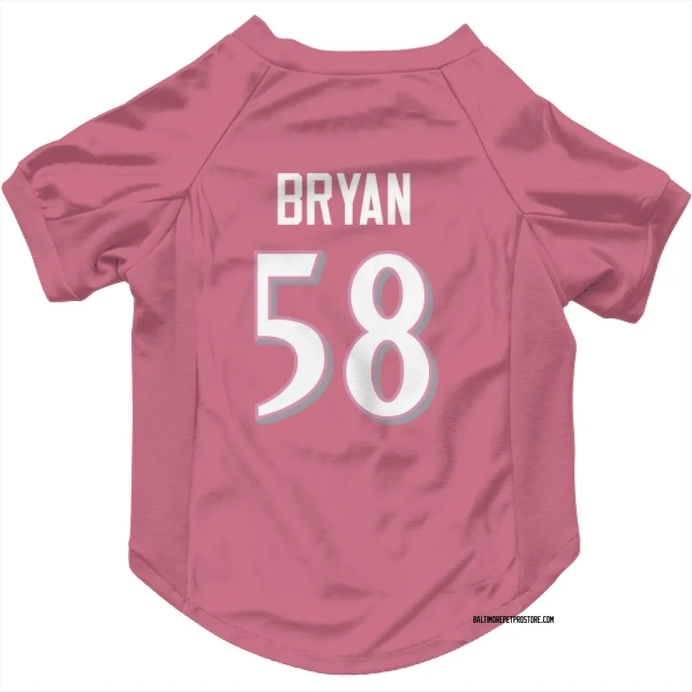 Baltimore Ravens Taven Bryan Pink Pet Jersey for Dog & Cat