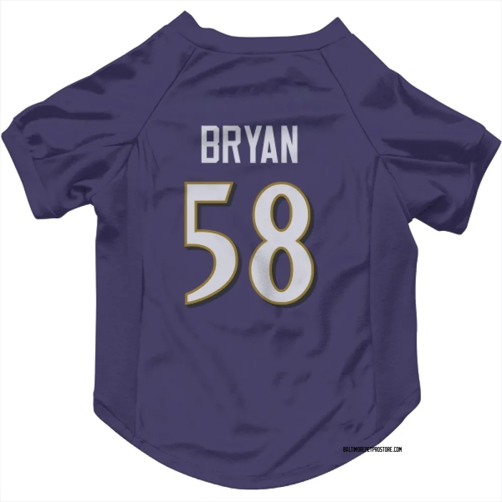 Baltimore Ravens Taven Bryan Purple Pet Jersey for Dog & Cat