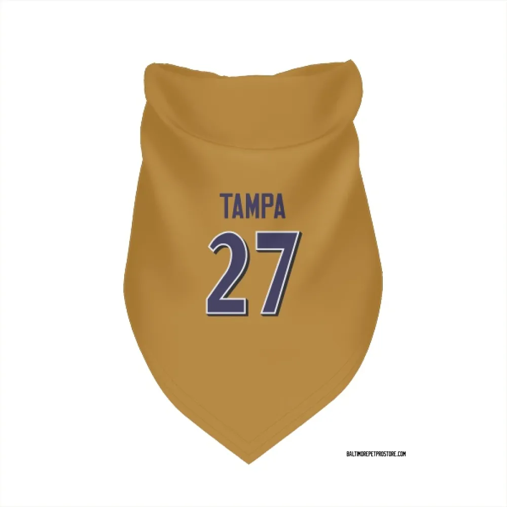 Baltimore Ravens T.J. Tampa Gold Pet Bandana for Dog & Cat