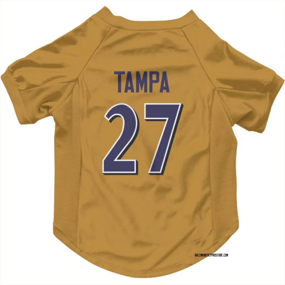 Baltimore Ravens T.J. Tampa Gold Pet Jersey for Dog & Cat