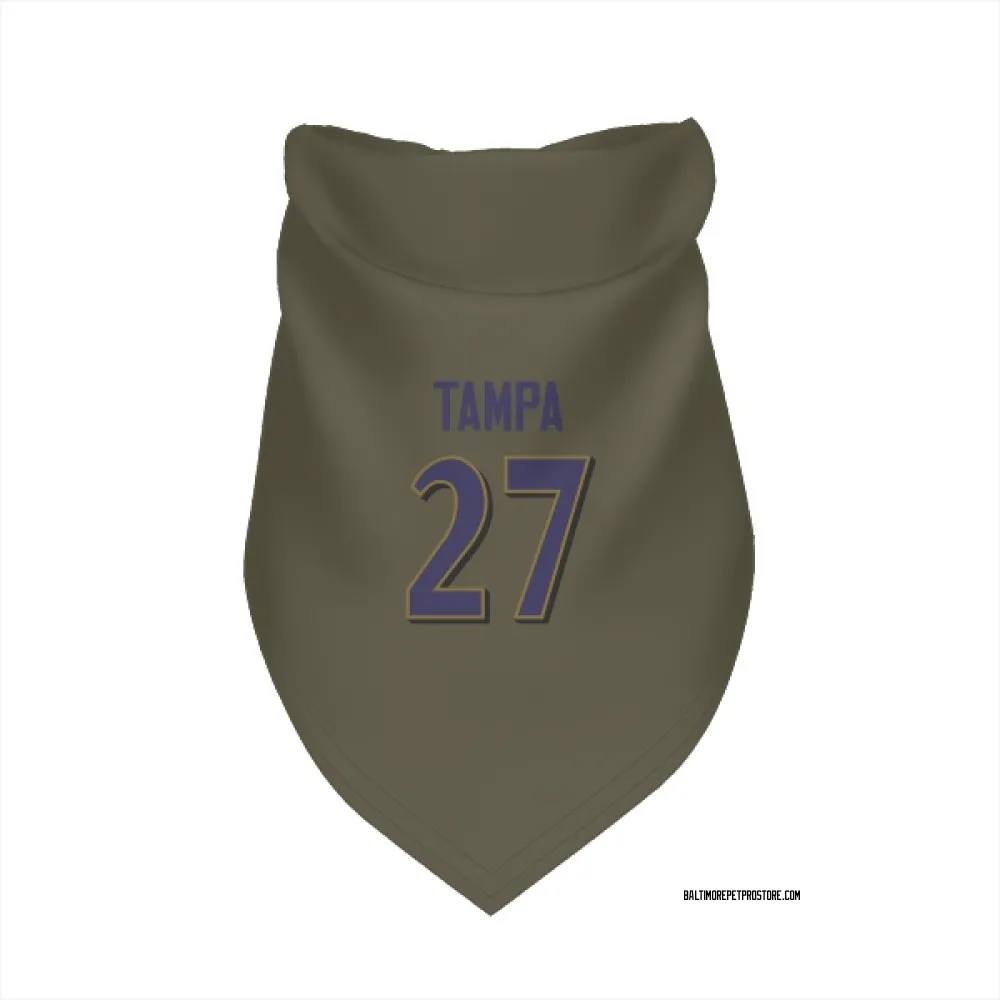 Baltimore Ravens T.J. Tampa Olive Pet Bandana for Dog & Cat