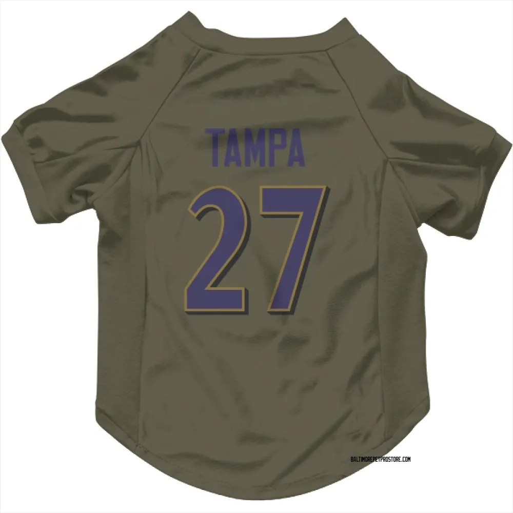 Baltimore Ravens T.J. Tampa Olive Pet Jersey for Dog & Cat