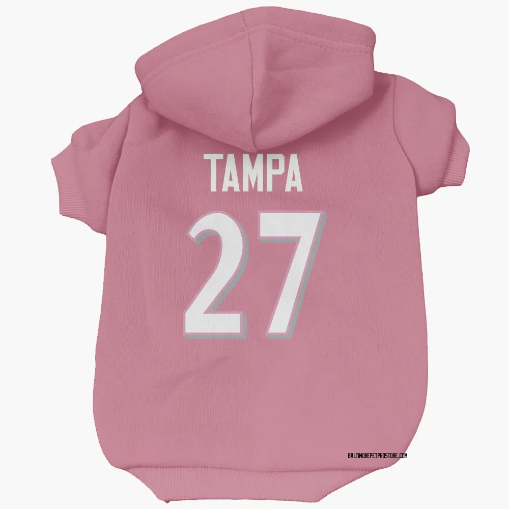 Baltimore Ravens T.J. Tampa Pink Pet Hoodie for Dog & Cat