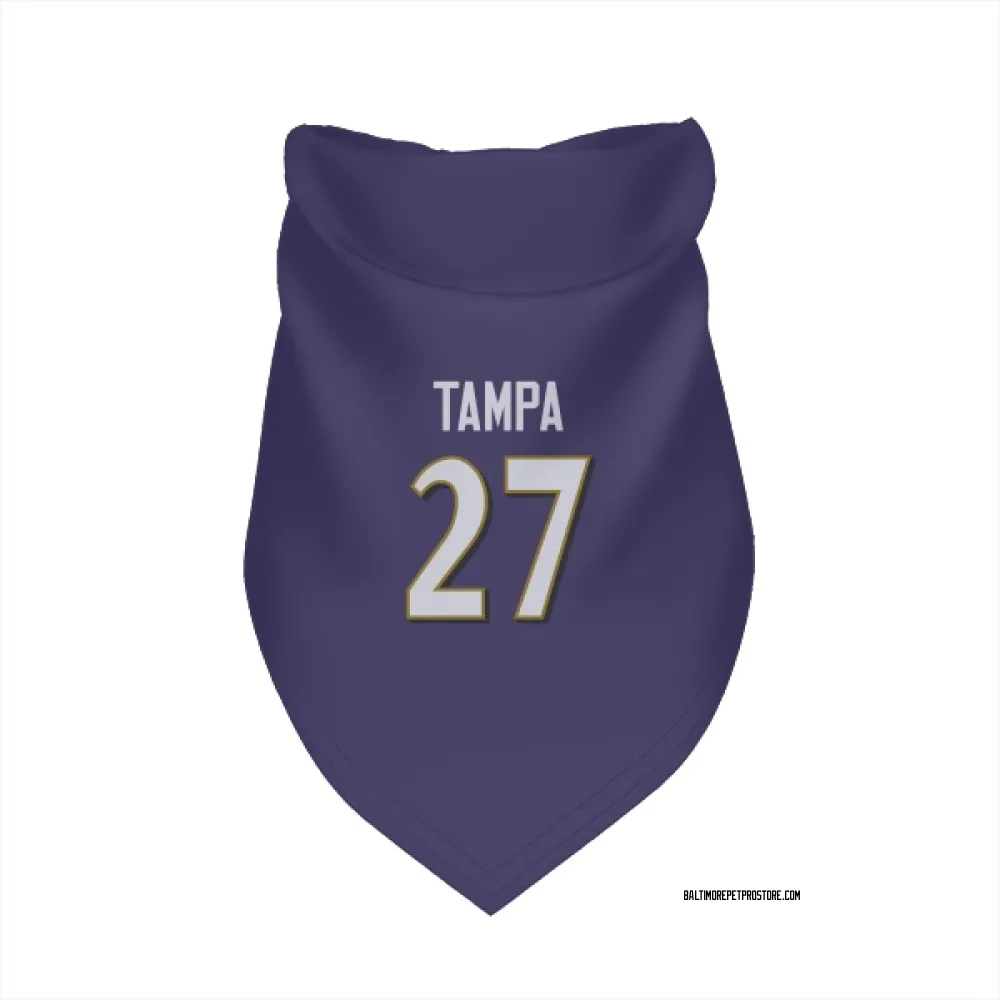 Baltimore Ravens T.J. Tampa Purple Pet Bandana for Dog & Cat