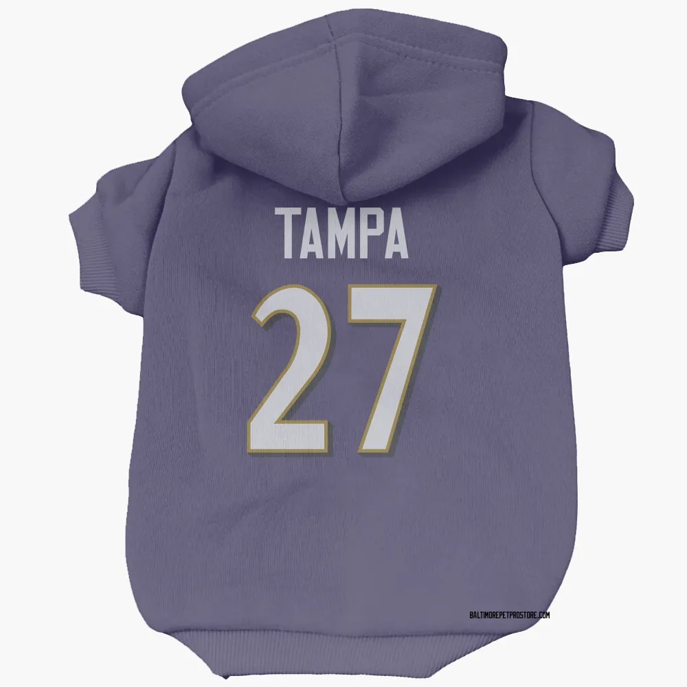 Baltimore Ravens T.J. Tampa Purple Pet Hoodie for Dog & Cat