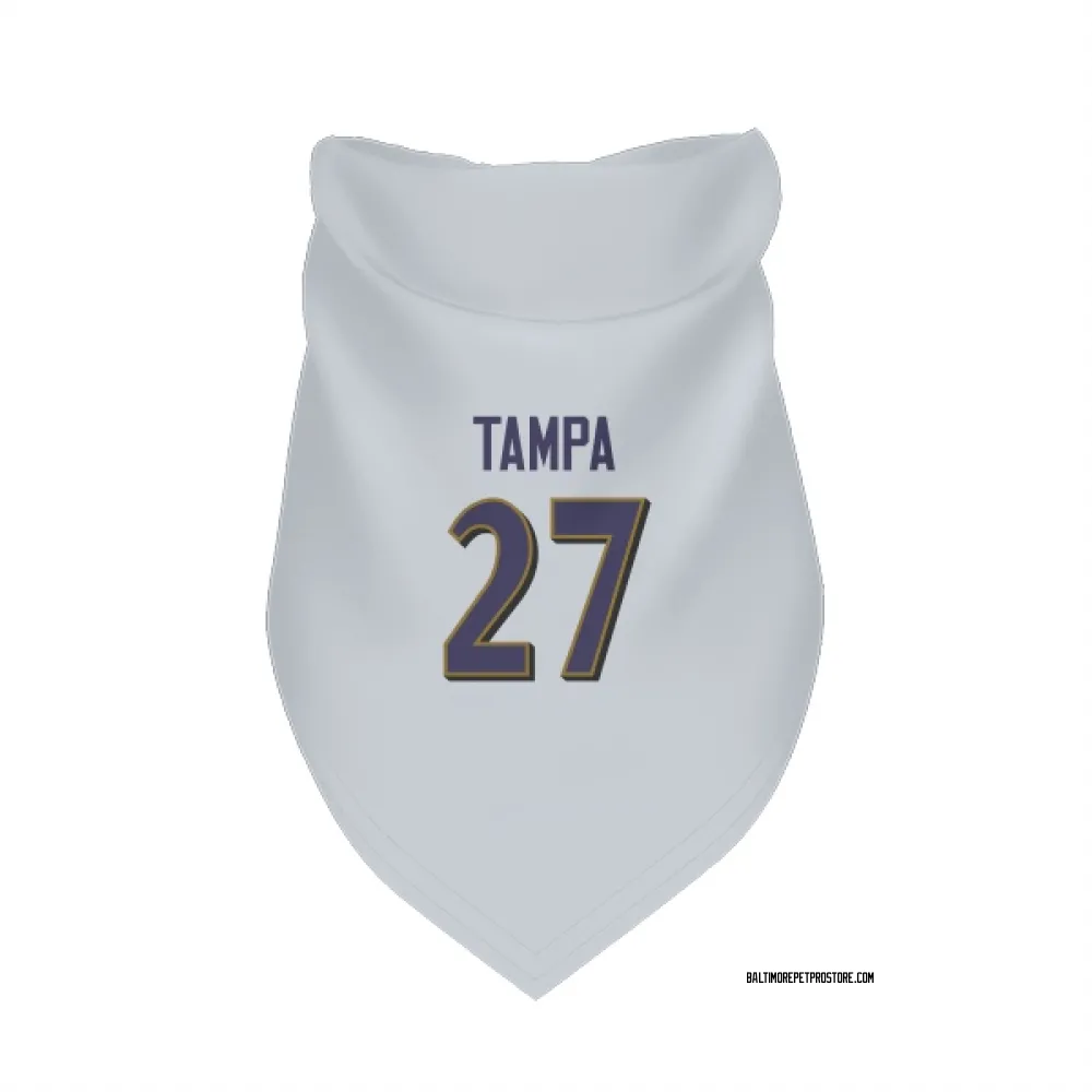 Baltimore Ravens T.J. Tampa White Pet Bandana for Dog & Cat