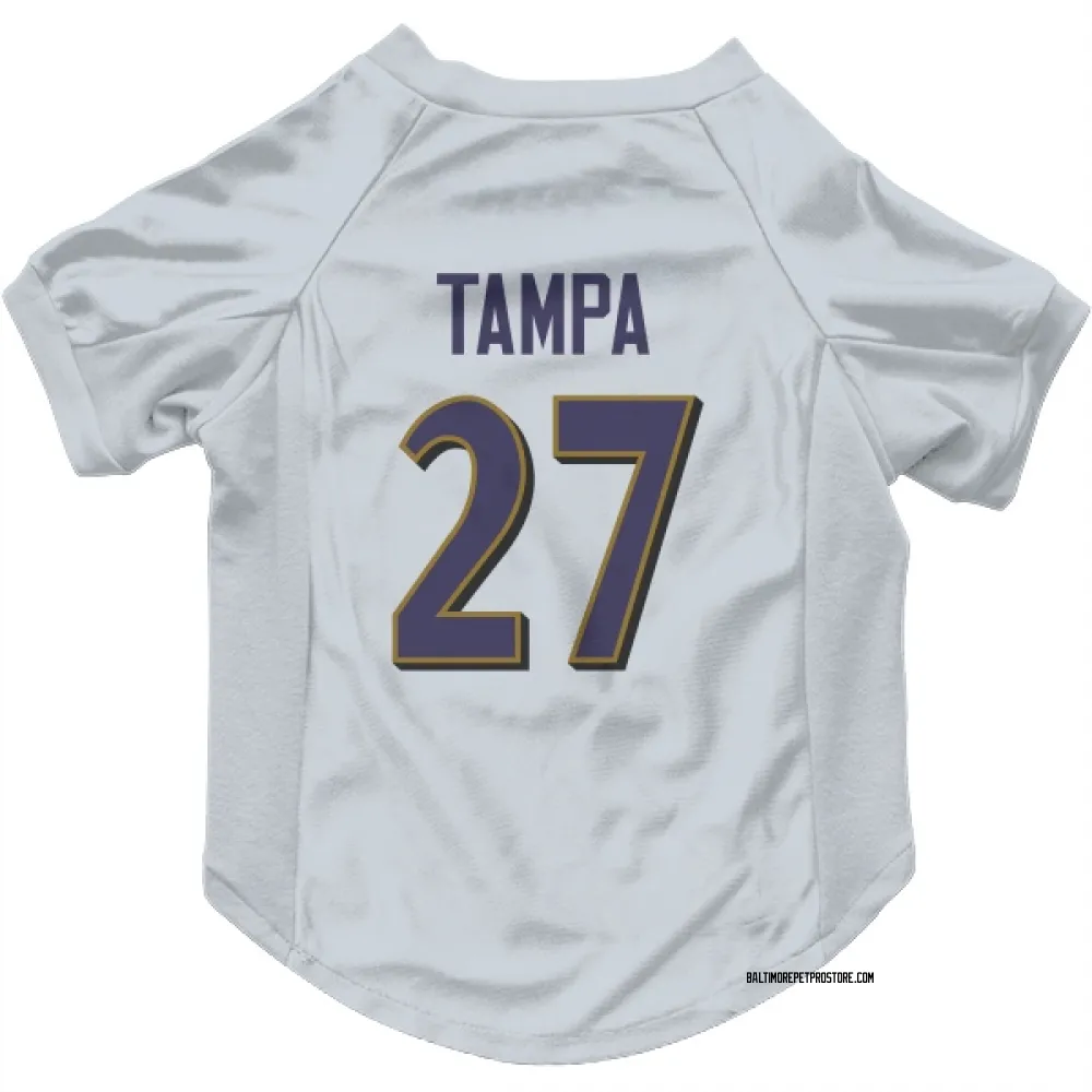 Baltimore Ravens T.J. Tampa White Pet Jersey for Dog & Cat