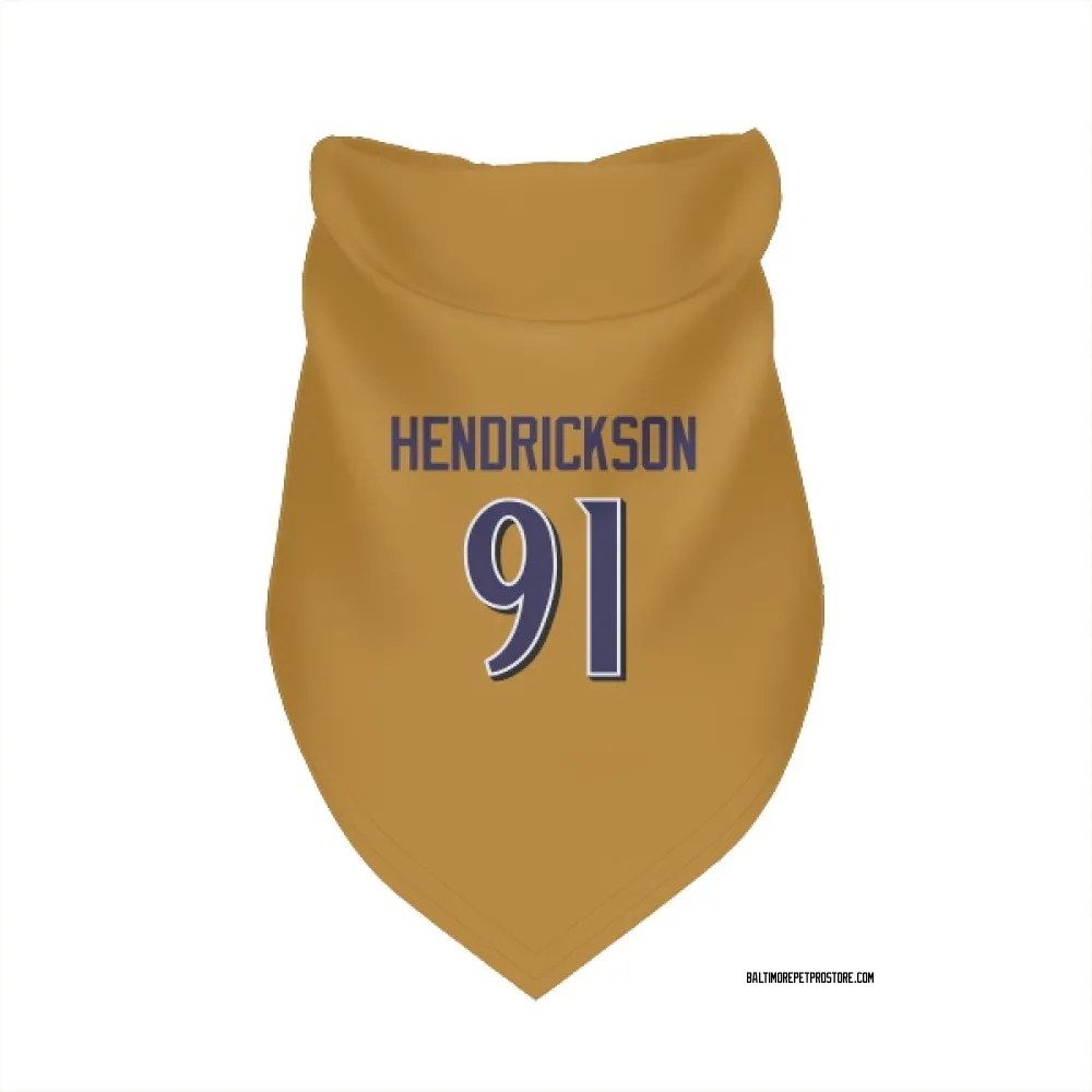 Baltimore Ravens Trey Hendrickson Gold Pet Bandana for Dog & Cat