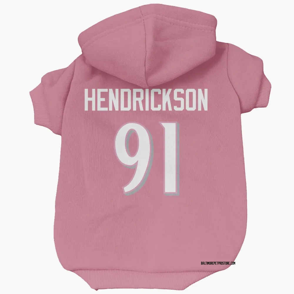 Baltimore Ravens Trey Hendrickson Pink Pet Hoodie for Dog & Cat