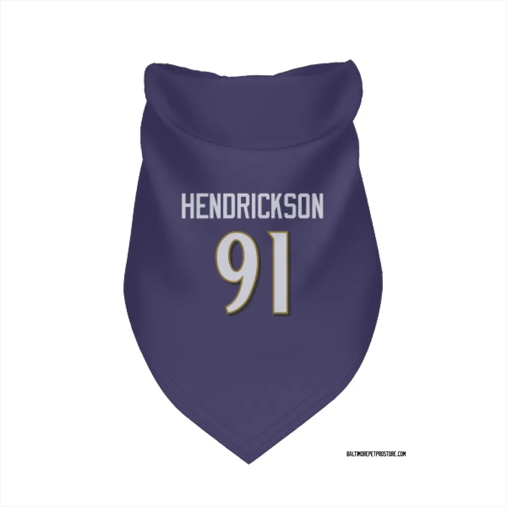 Baltimore Ravens Trey Hendrickson Purple Pet Bandana for Dog & Cat