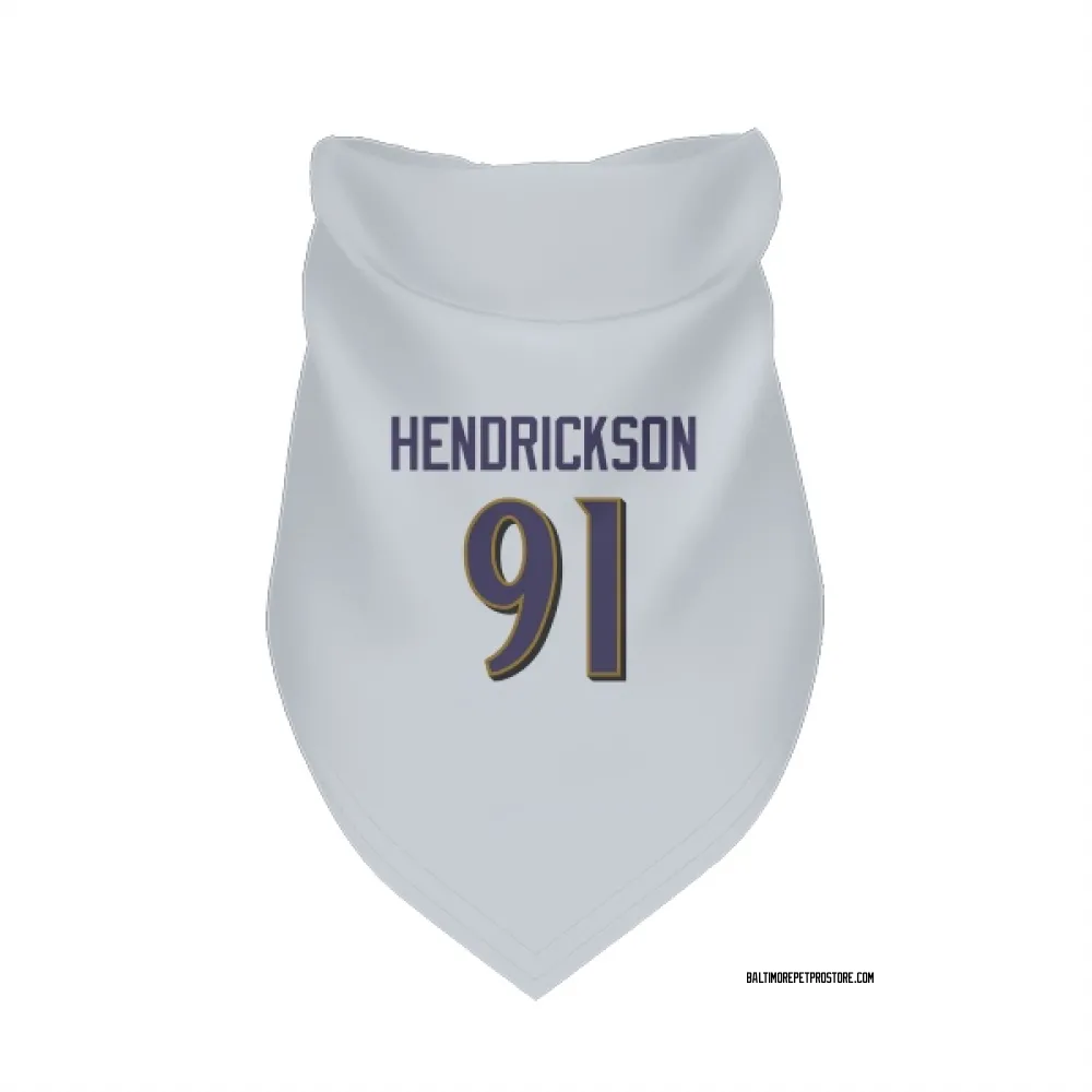 Baltimore Ravens Trey Hendrickson White Pet Bandana for Dog & Cat