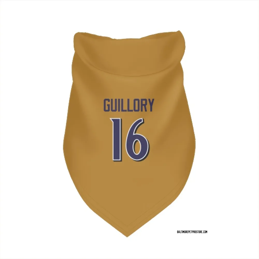 Baltimore Ravens Xavier Guillory Gold Pet Bandana for Dog & Cat