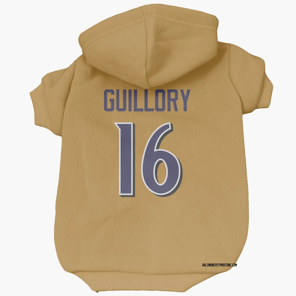 Baltimore Ravens Xavier Guillory Gold Pet Hoodie for Dog & Cat