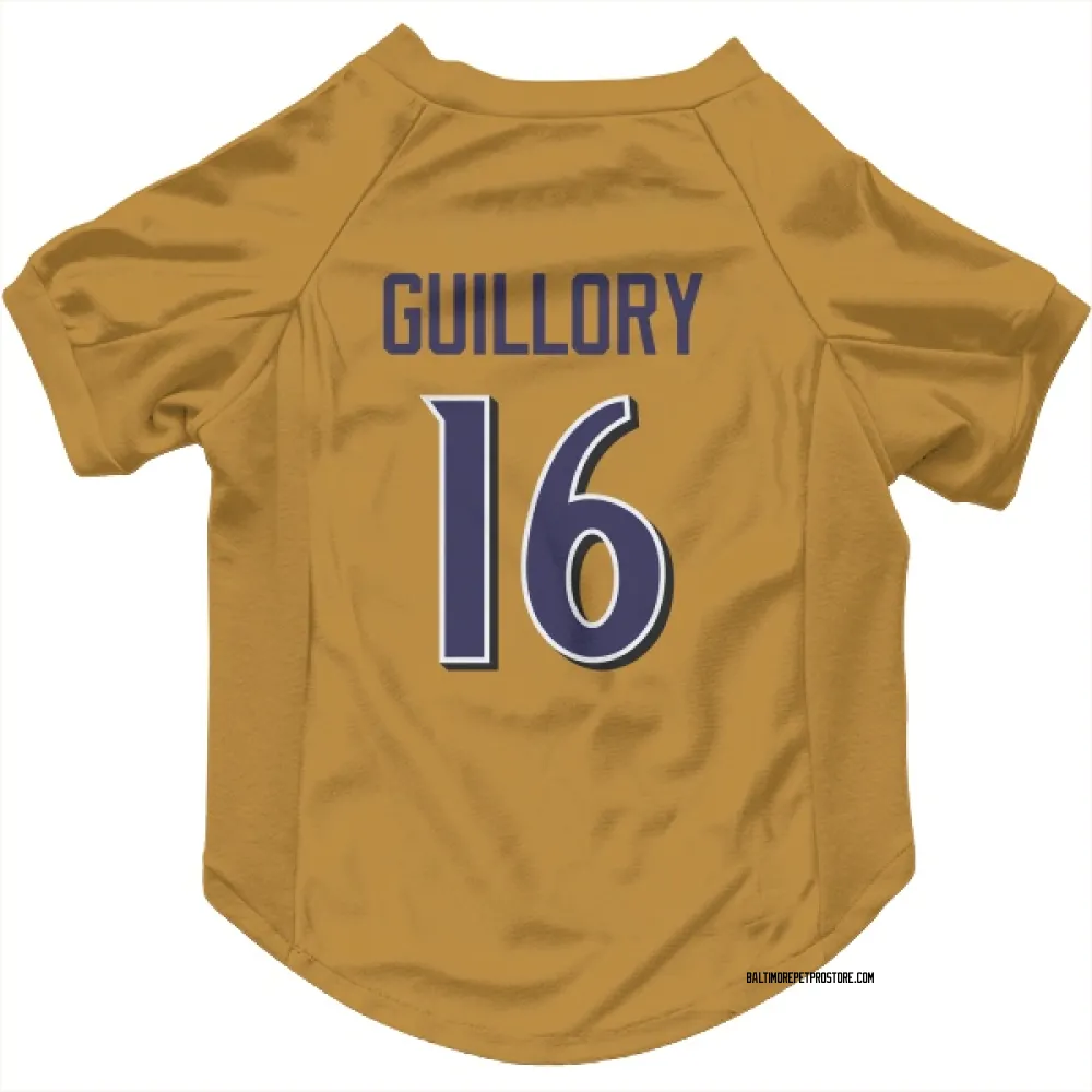 Baltimore Ravens Xavier Guillory Gold Pet Jersey for Dog & Cat