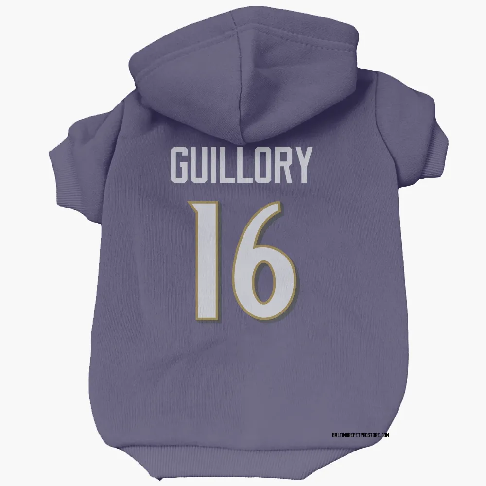 Baltimore Ravens Xavier Guillory Purple Pet Hoodie for Dog & Cat