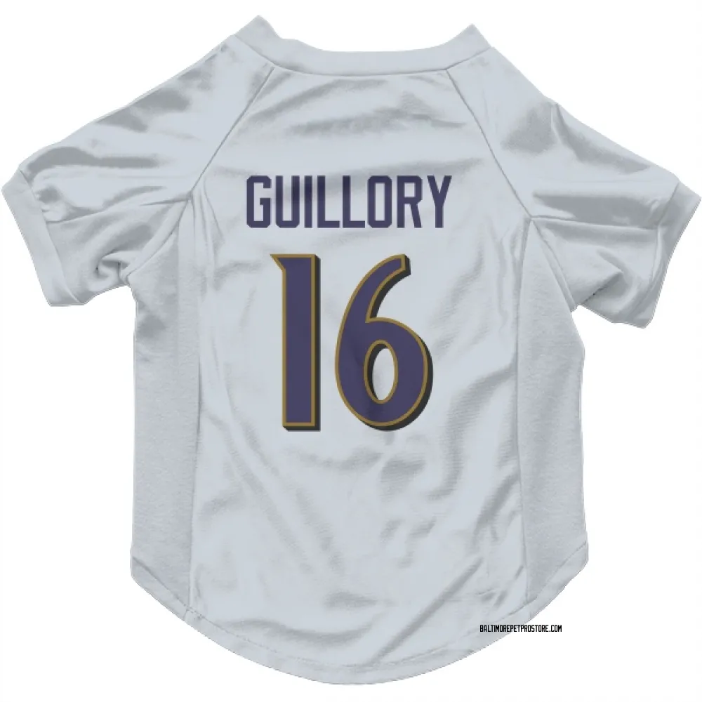Baltimore Ravens Xavier Guillory White Pet Jersey for Dog & Cat