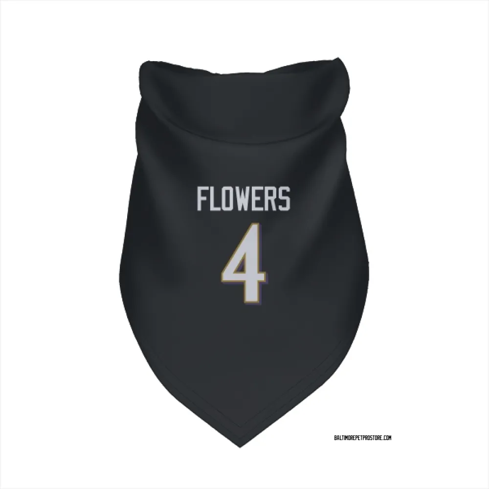 Baltimore Ravens Zay Flowers Black Pet Bandana for Dog & Cat