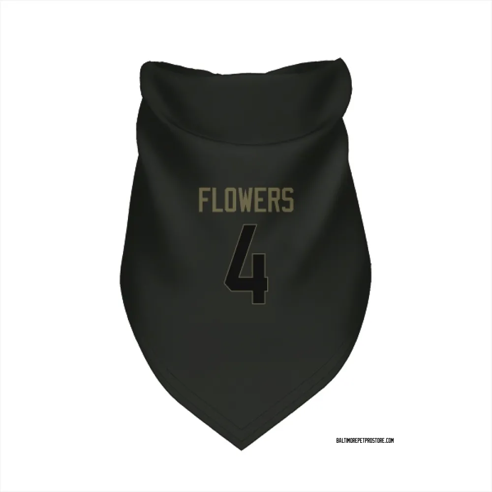 Baltimore Ravens Zay Flowers Black Service Pet Bandana for Dog & Cat