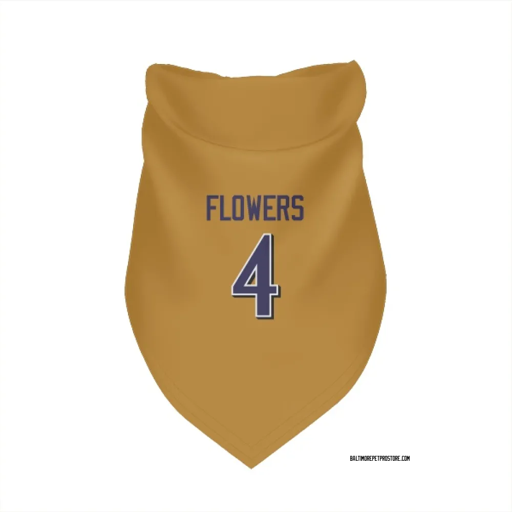 Baltimore Ravens Zay Flowers Gold Pet Bandana for Dog & Cat